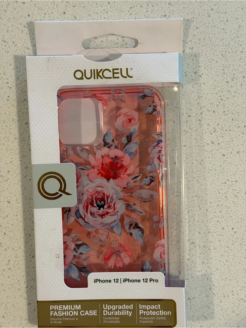 Floral iPhone 12 / 12 Pro Case - Pink Rose Design